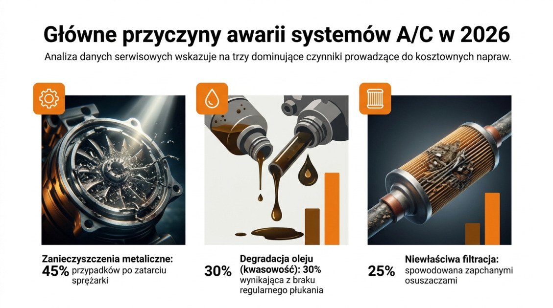 Główne przyczyny awarii systemów A/C w 2026