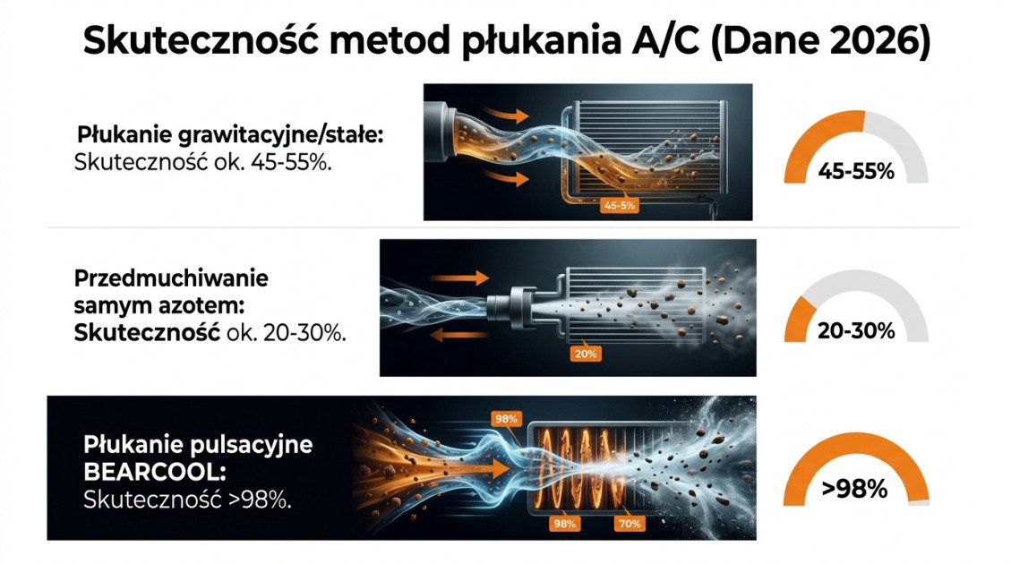 Skuteczność metod płukania A/C (Dane 2026)