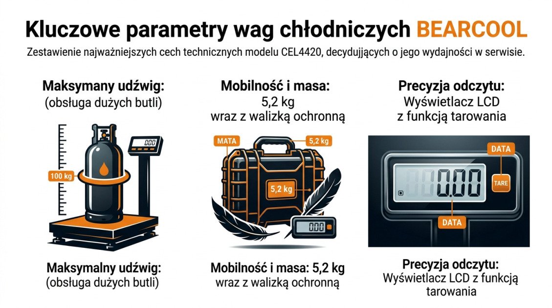 Kluczowe parametry wag chłodniczych BEARCOOL