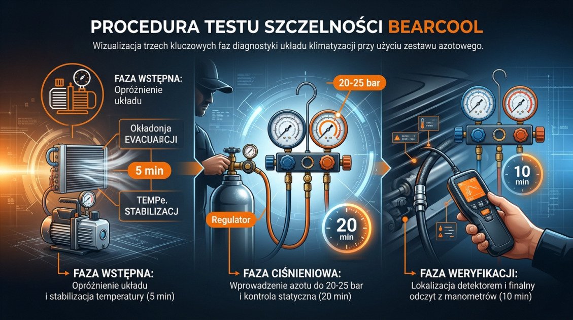 Procedura testu szczelności BEARCOOL