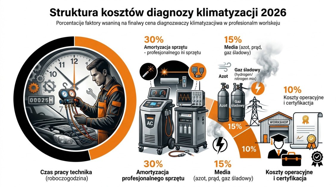 Struktura kosztów diagnozy klimatyzacji 2026