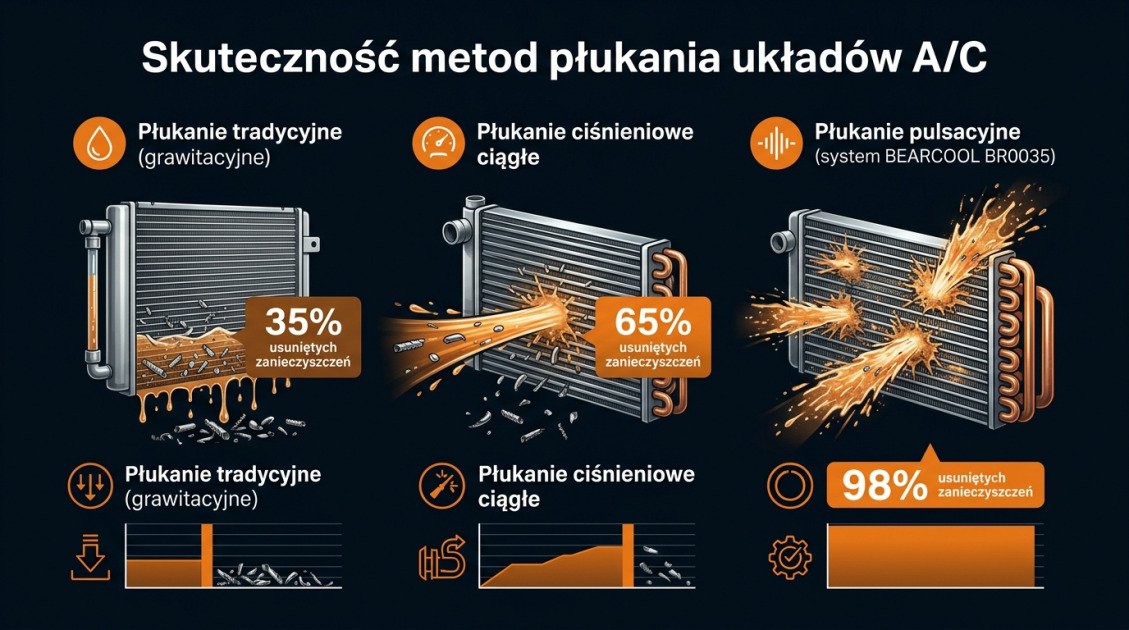 Skuteczność metod płukania układów A/C