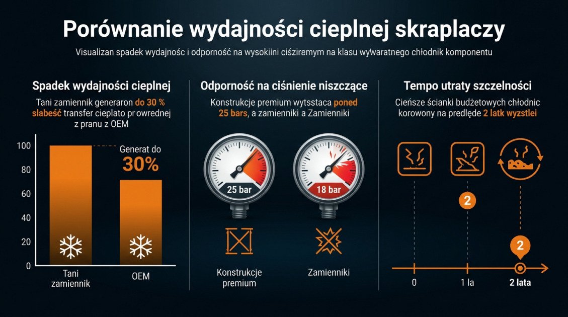 Porównanie wydajności cieplnej skraplaczy