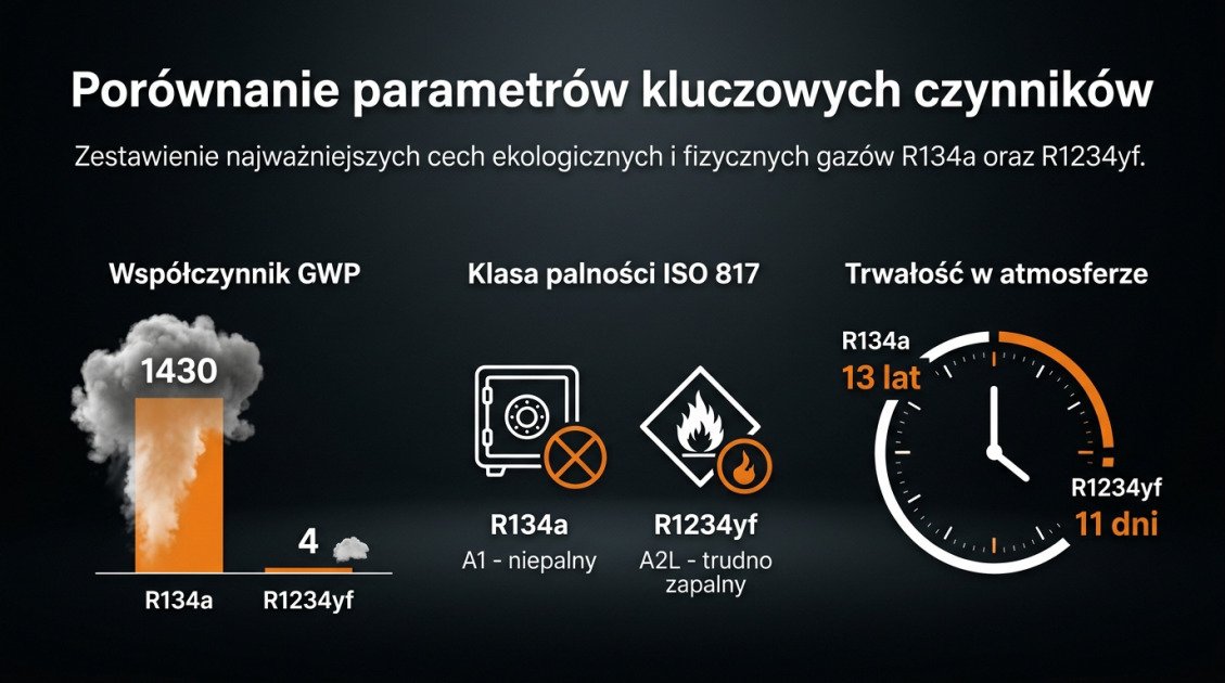 Porównanie parametrów kluczowych czynników