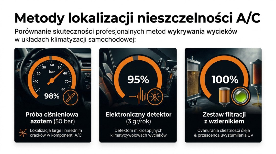 Metody lokalizacji nieszczelności A/C