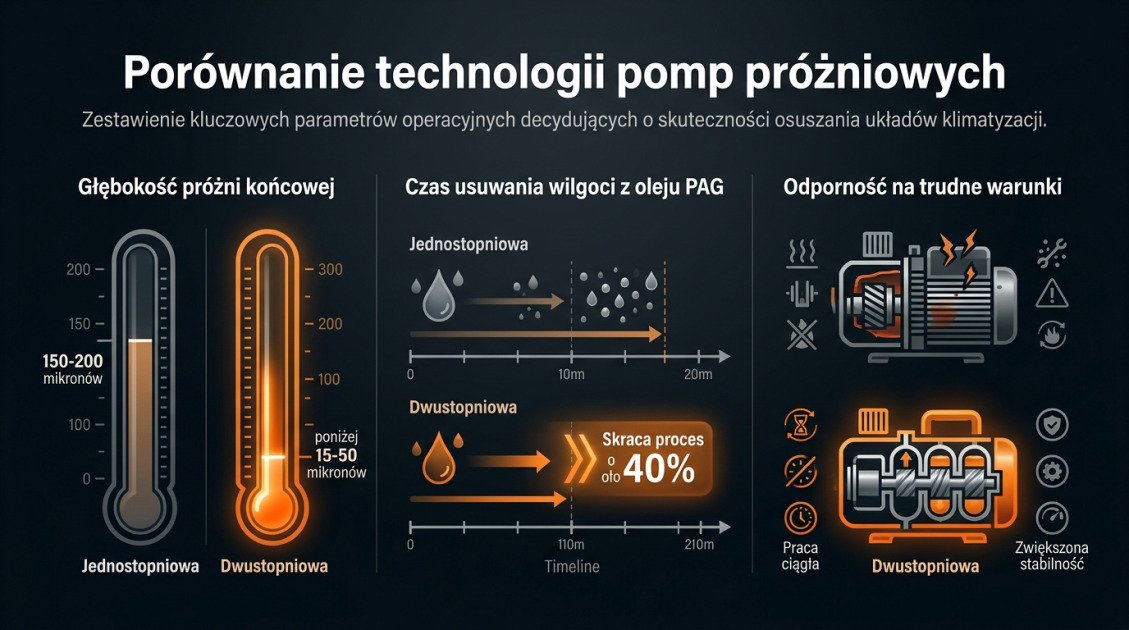 Porównanie technologii pomp próżniowych