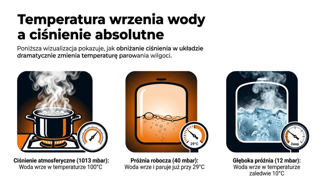 Temperatura wrzenia wody a ciśnienie absolutne