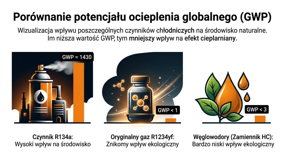Porównanie potencjału ocieplenia globalnego (GWP)